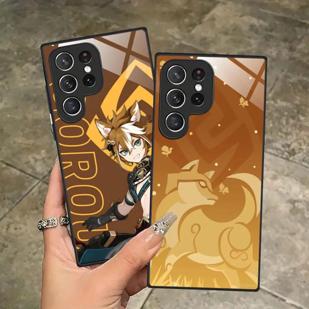 Game GI Gorou Phone Case for Samsung Galaxy S26 S25 S24 S23 S22 S21 S20 Note20 Plus FE Ultra Glass Protective Cover
