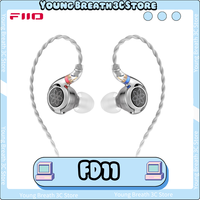 Fiio FD11 Wired In-Ear 10mm Dynamic Driver Monitor HiFi Earphones Custom Replaceable Cable Earbuds High-Fidelity Music Earphone