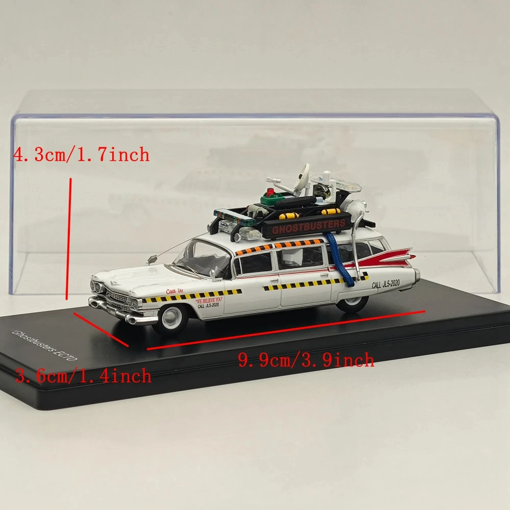 YS 1/64 لـ Ghostbusters ECTO-1A Diecast نموذج سيارة مصغرة مجموعة نماذج لعبة السيارة هدية