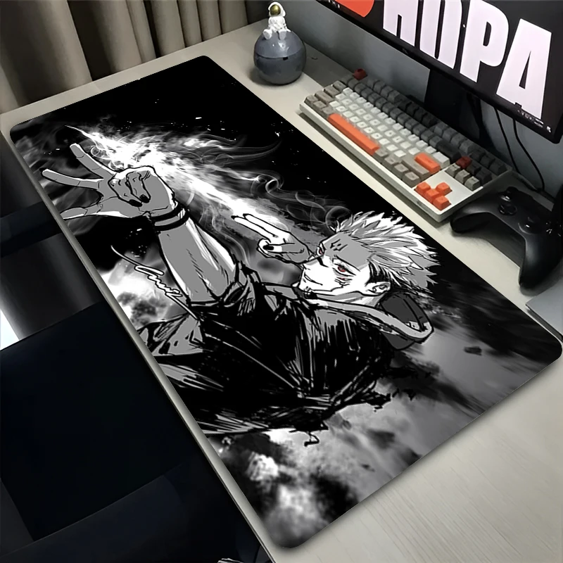 Mouse Pad Large Gaming E-sports Mousepad Anime Keyboard Pad Jujutsu K-Kaisens Ryomen Sukuna Mausepad PC Computer Gamer Desk Mat