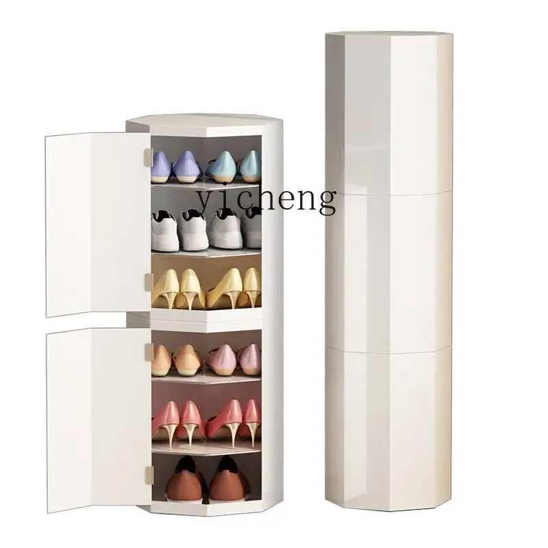 YY round Cylindrical Hallway Small Ultra-Narrow Stair Storage Modern Cylinder Shoe Cabinet