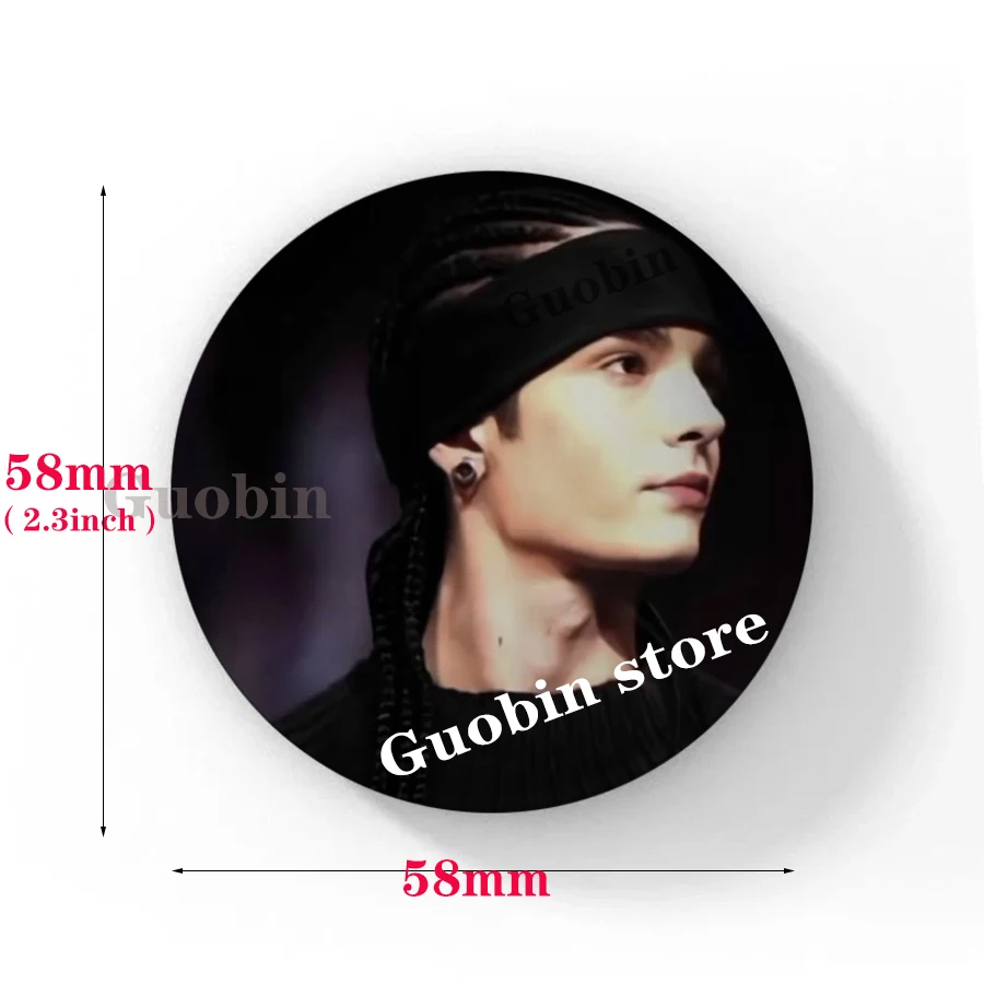 جديد ريترو روك باند توكيو فندق بيل كوليتز الوردي زر دبوس القوطية روك بروش شارة ظهره ديكور المشجعين جمع هدايا الحفلات #3