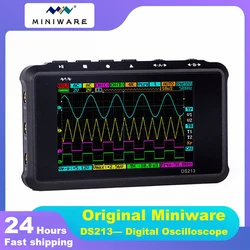 Miniware DS212 DS213 15MHz 100MSa/s Max częstotliwość próbkowania Smart oscyloskop do przechowywania 4 kanały oscyloskop cyfrowy LCD USB