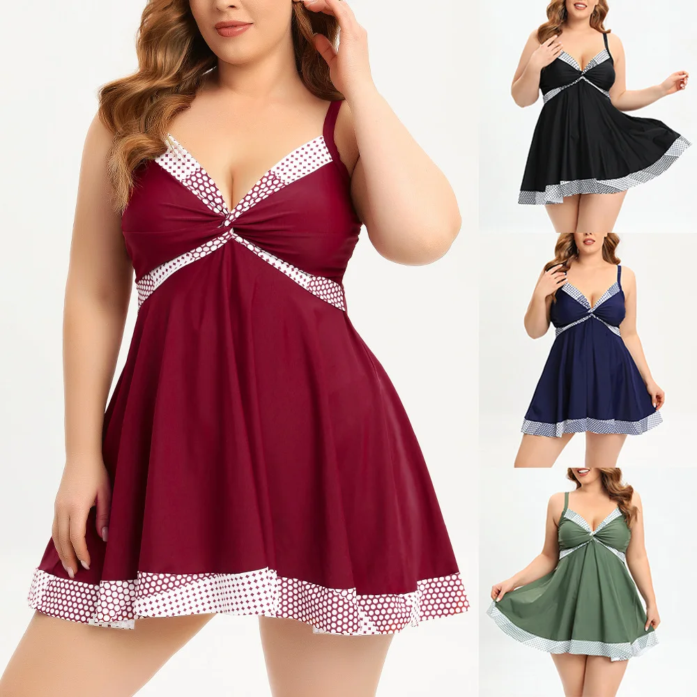 

2025 Large Size Women's Conservative Thermal Spring Swimwear Briefs Home Comfortable Faionable Spor One-Piece Swimsuit