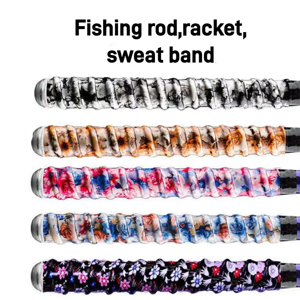 1Pcs 1.5m Length Fishing Rod Sweatband Anti-slip Handlebar Wrapping Fishing Rod Grip Tape Sweat-absorbent