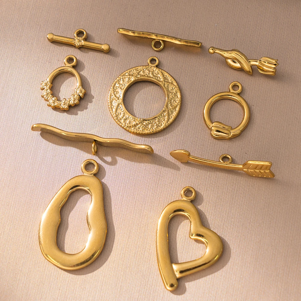 5Set/Lot Stainless Steel Gold - Toggle Clasp Gold recension och pris
