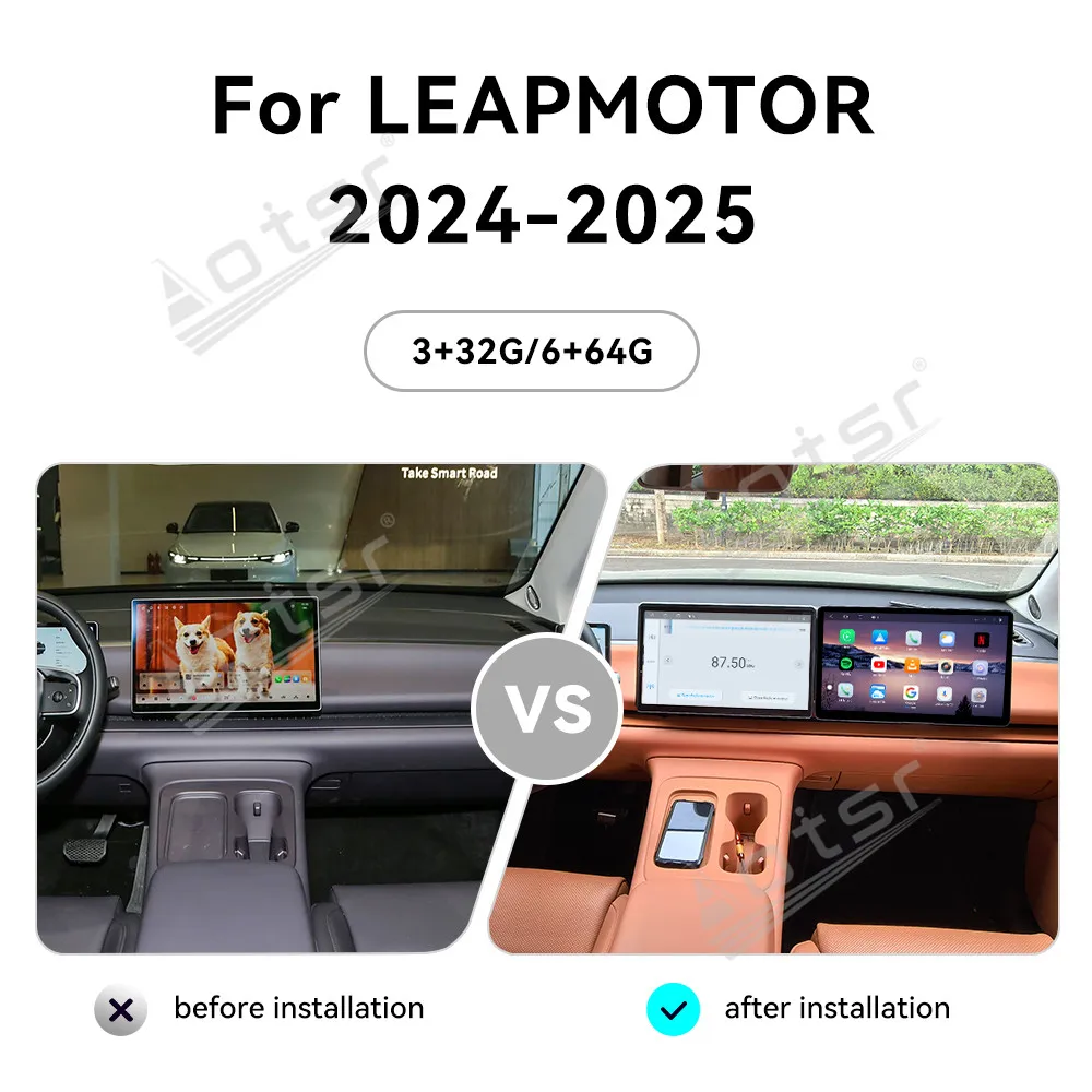 

15.6 Inch Co-pilot Screen For LEAPMOTOR 2024-2025 AI Touch Screen Multimedia Player GPS Navigation Headuint Car Accessories DSP