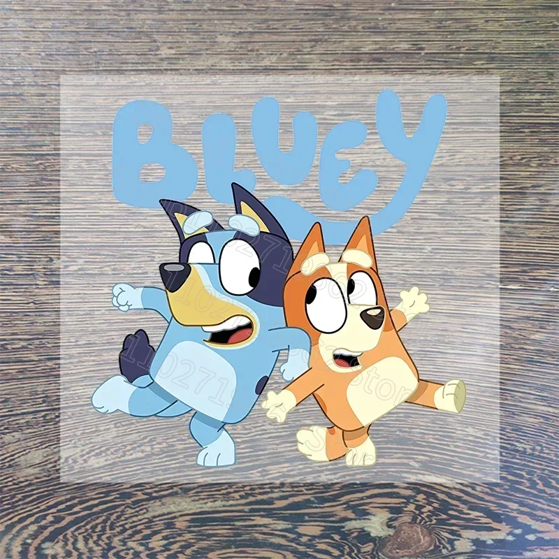 Bluey, лото, патчи для утюга, теплопередача, искусственная для одежды, рубашки, украшение «сделай сам», Мультяшные аниме патчи, приложения, подарок