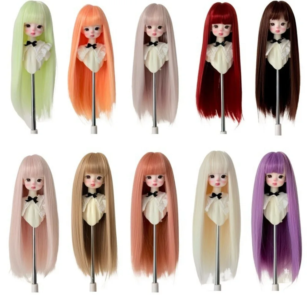 

1/3 1/4 1/6 Bjd Doll Wig High Temperature Fashion Long Rainbow Straight and Curly Bjd Wigs SD for BJD Doll Doll Accesories