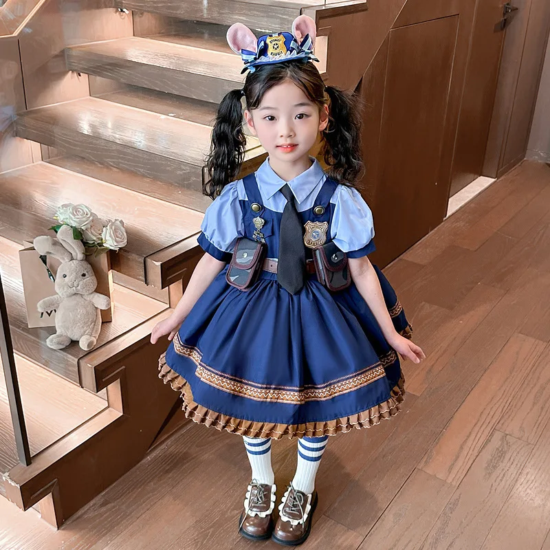 

Аниме Зоопарк Кролик Джуди Косплей Костюм Модное Вечернее Короткое Платье Милый Печатный Полиэстер Повседневная Одежда Для Девочек Костюм на Хэллоуин