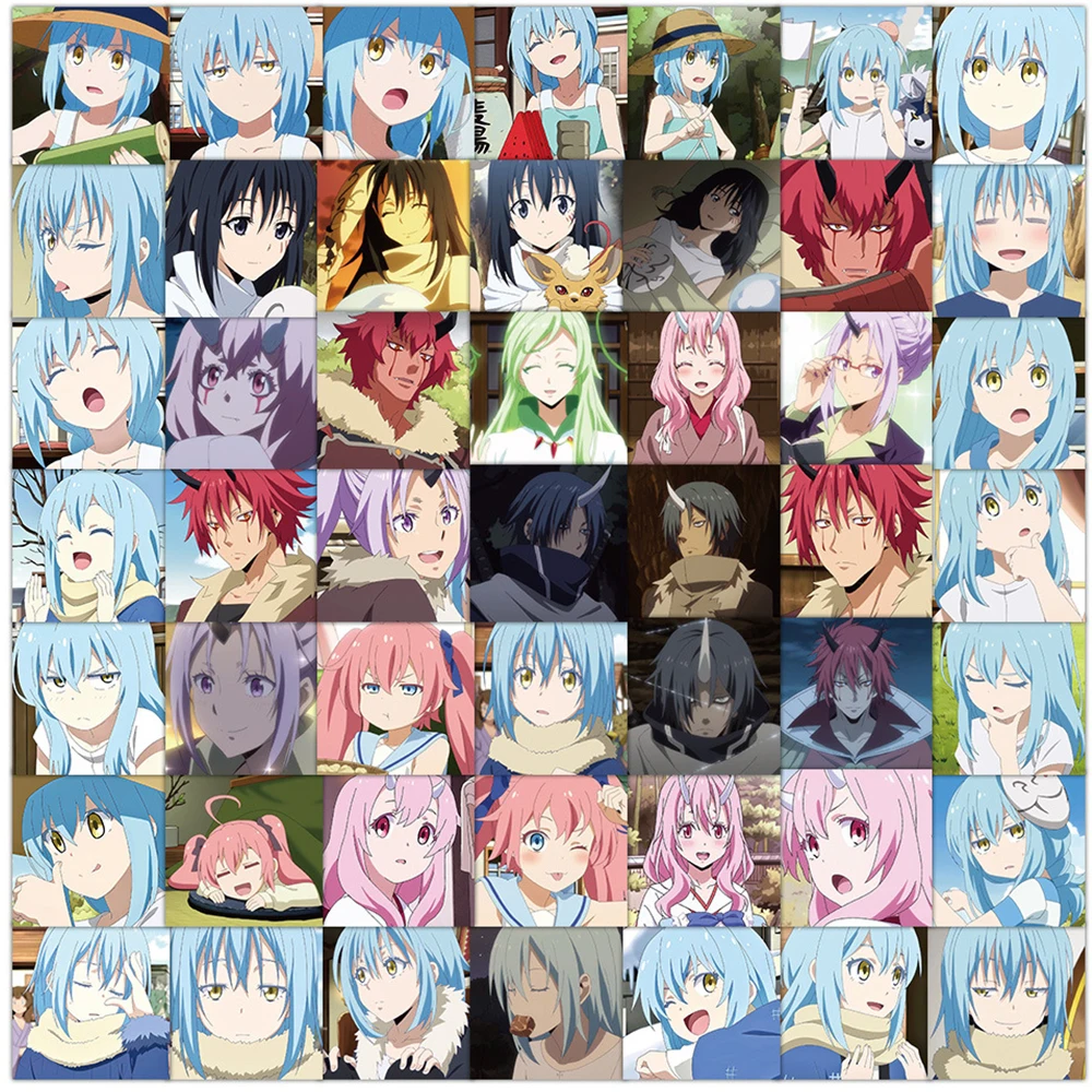 10/30/60pcs That Time I Got Reincarnated As a Slime Benimaru Shuna Stickers Laptop Skateboard Rimuru Tempest Anime Sticker Decal