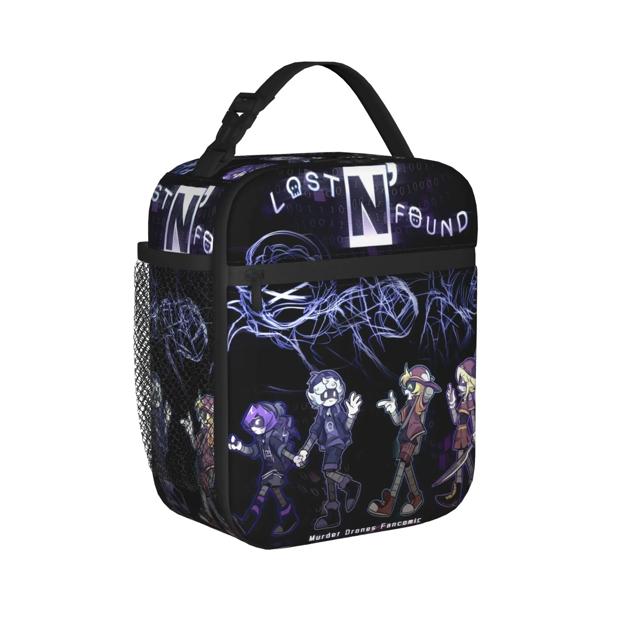 Murder Drones Games Insulated Lunch Bag High Capacity  Reusable Thermal Bag Lunch Box Tote Office  Picnic Girl Boy