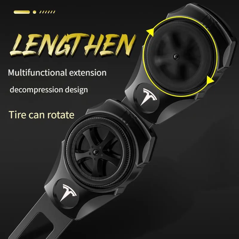 

AlcantaraCar Accessories Car Seat Belt Clip Extender Thick Insert Lock Buckle Extender For Tesla Model 3 Model S Model X Model Y