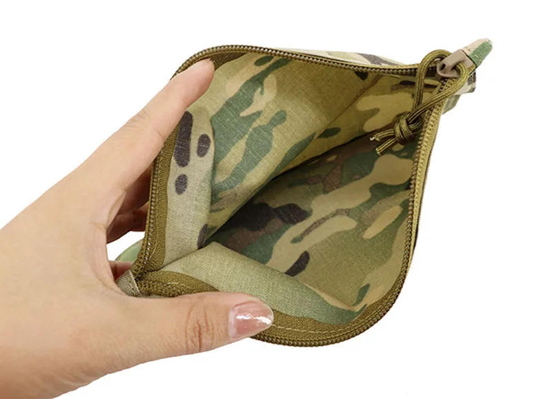 Tactical Portable Stationery Pen Bag Outdoor EDC Tool Storage Pouch Commuter Coin Wallet