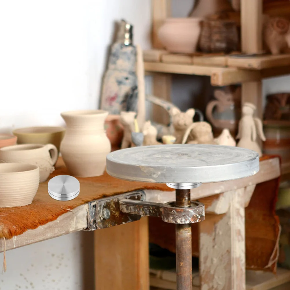 

2Pcs Aluminum Alloy Rotating Turntable Base Smooth Bearing Cake Stand Food Display Tray Glass Kitchen Bar Supplies