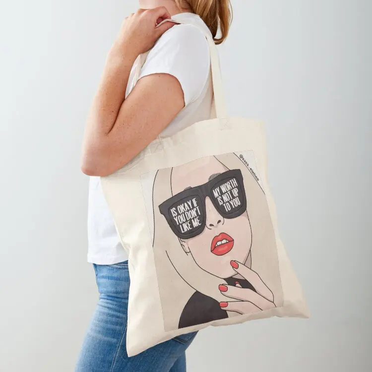 

My worth by Sasa Elebea Tote Bag eco pack sac pour femme tote bag canvas Lady bag