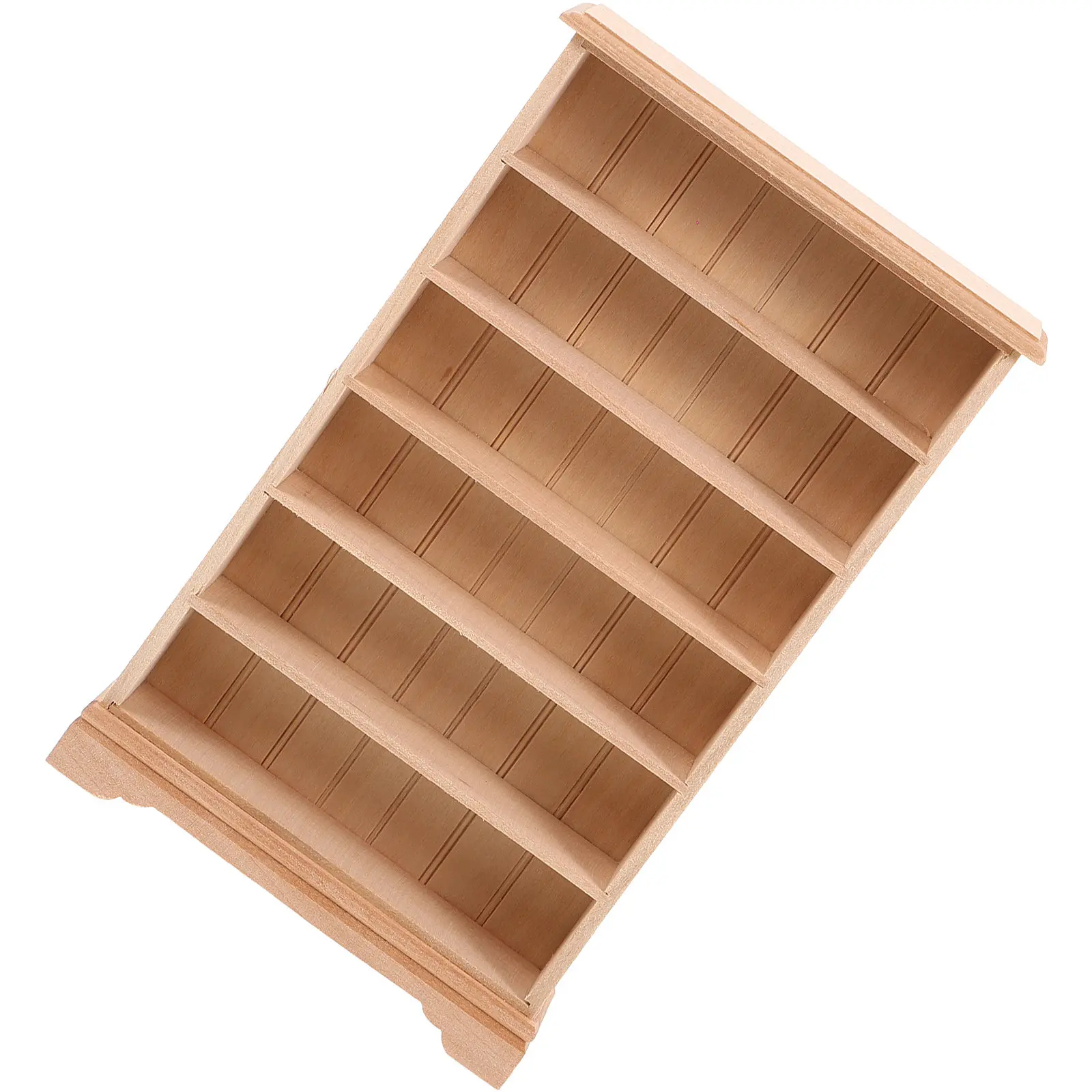 

Wooden Mini Book Shelf for Mini House Furniture Rustic Style Exquisite Craftsmanship Ideal for DIY Tiny House Building
