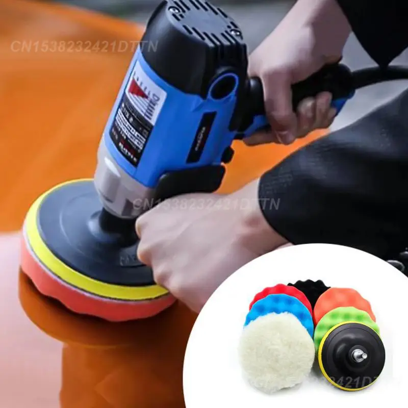 Polishing Pad Portable Foam Buffer Pads Self-adhesive Buffing Waxing Buffer Drill Wheel Polisher Removes Scratches Car Repair