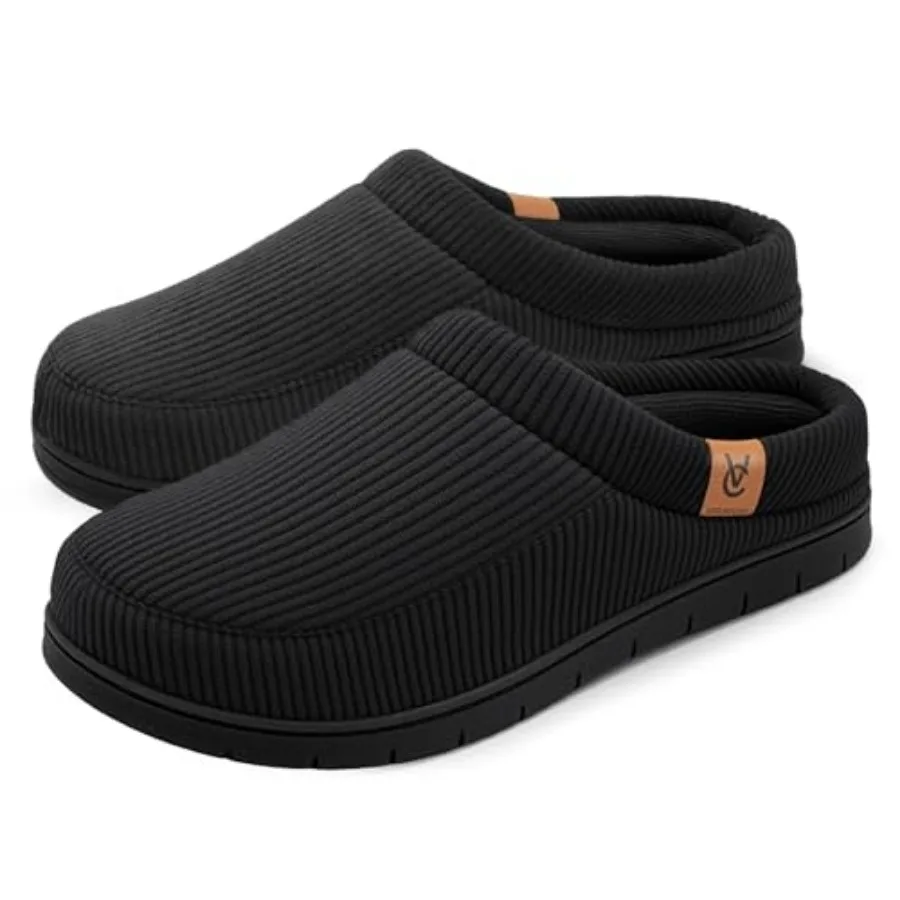 

VeraCosy Men's Moccasin Slippers Comfy Soft Durable Slip-on Indoor Memory Foam House Shoes