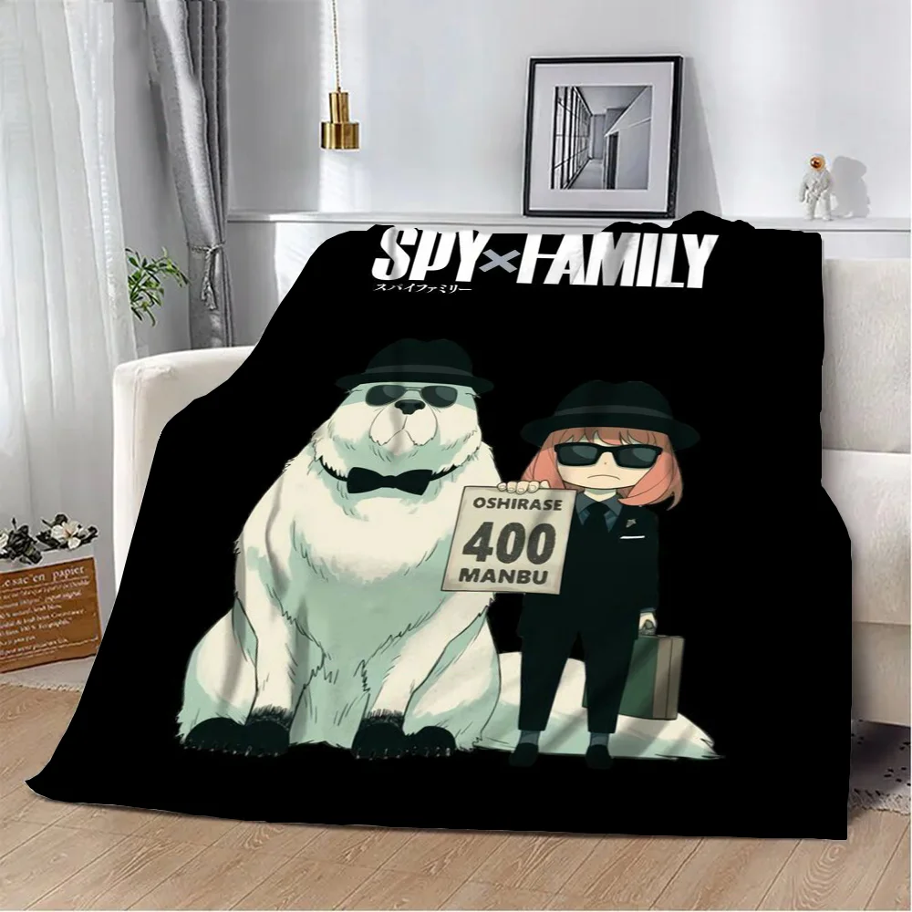 Bed Throw Blankets for Adults S-Spy X FamilyS Cute Throw Blanket Fluffy Luxury Bedding Decorative Sofa Blanket King Size Soft