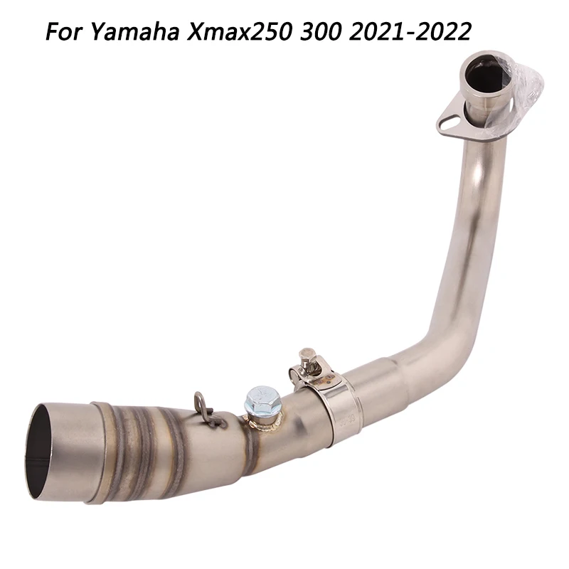 Slip On  Motorcycle Front Connect Tube Head Link Pipe Stainless Steel Exhaust System  For YAMAHA XMAX250 300 2021-2022