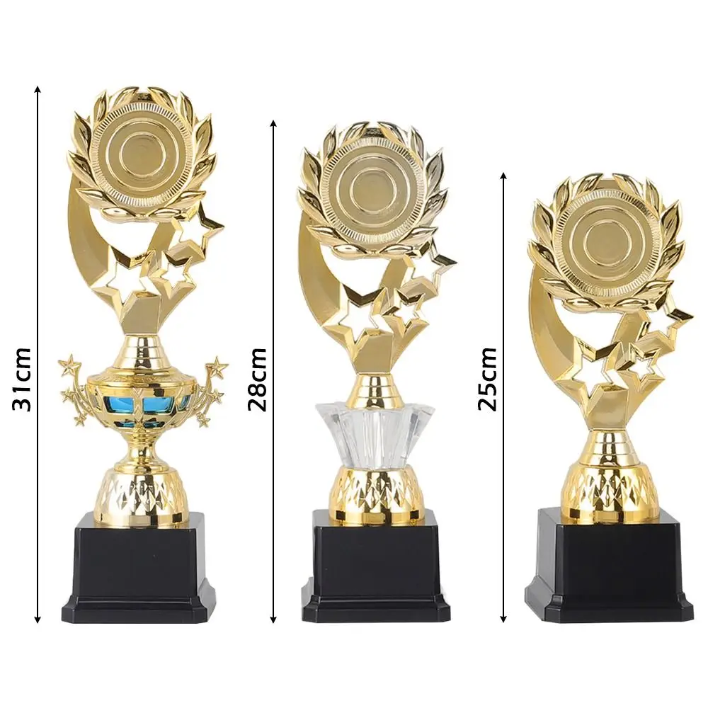 Plastic Award Trophy Star Golden Small Gold Statue Singing Dancing Competition School Rewarding Supply Reward Prize Cup
