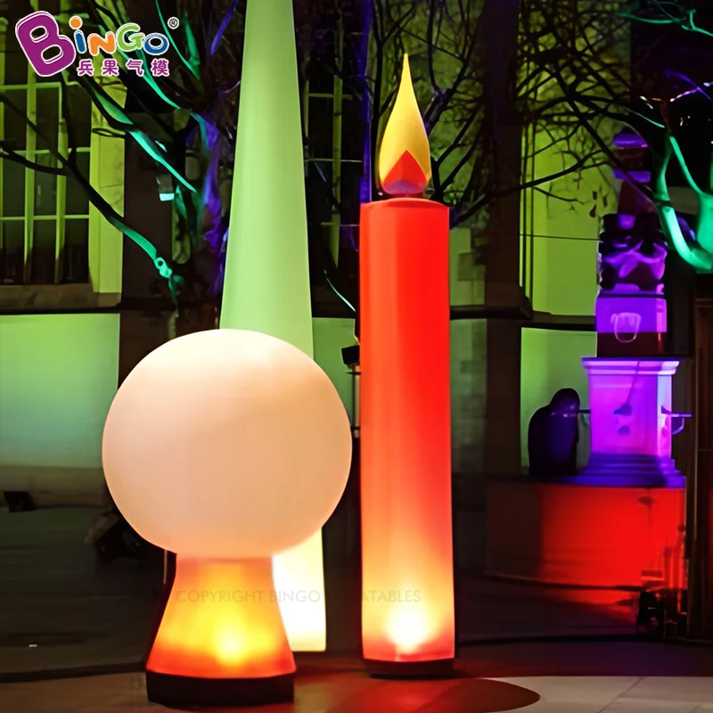 

Giant 2.4mH-4mH Inflatable Candle Model Balloon Inflatable Candle Decorative For Christmas Advertising/Promotion