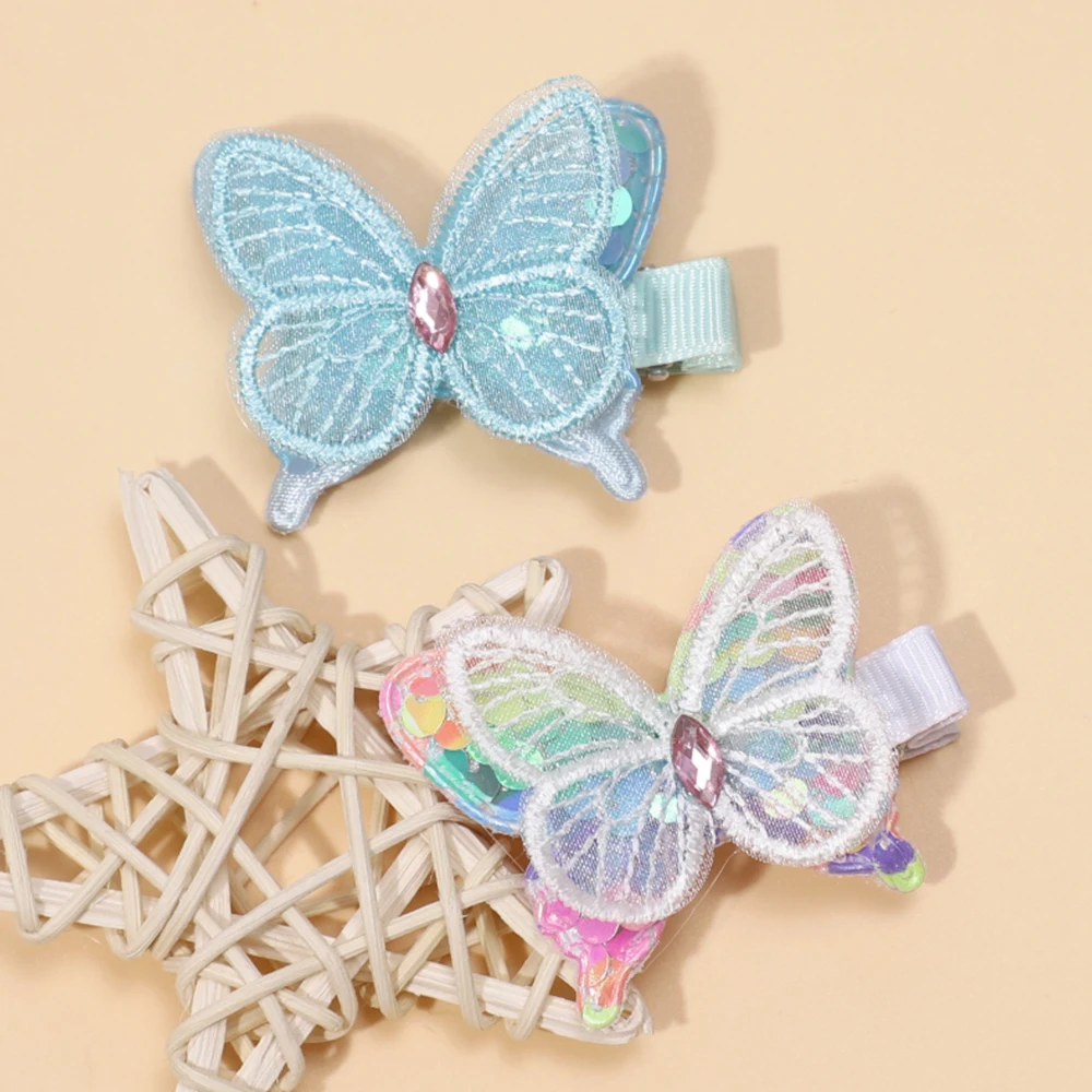 Ragazze Cute Butterfly forcine per bambini bambini Sweet Hair Clip Barrettes accessori per capelli per bambini completamente foderati regalo all'ingrosso