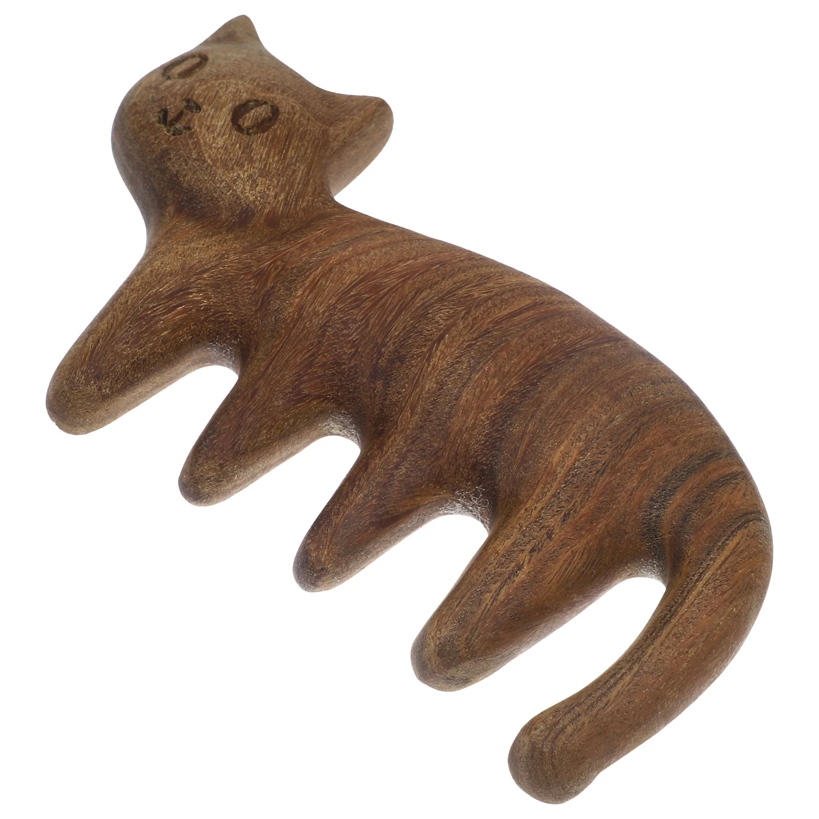 

Деревянная расческа в форме кошки с широкими зубьями, массажер для кожи головы, массажер для акупунктурных точек, массажер для головы для ухода за кожей головы, деревянная расческа, массажный инструмент