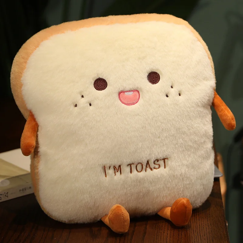 Simulation Bread Toast Cushion Stuffed Sliced Bread Food Pillow Sofa Chair Decor Seat Cushion Cute Student  Kids Toy Chair Pad