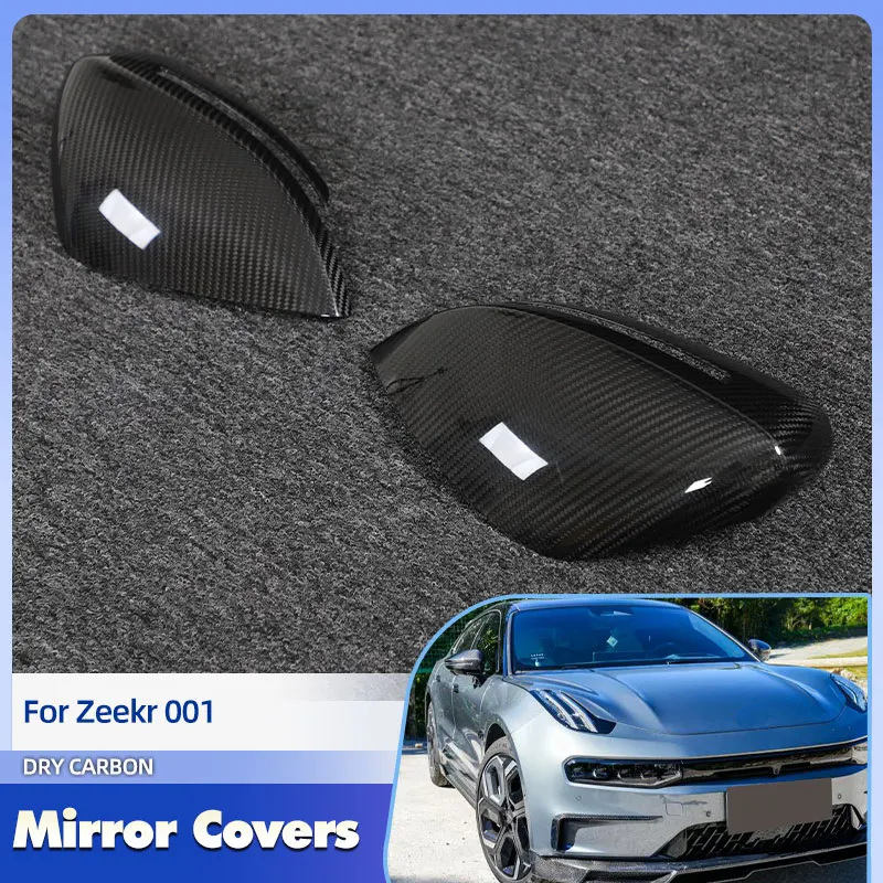 

Чехлы на автомобильные зеркала заднего вида Prepreg Dry Carbon для Zeekr 001 2021-2023, гоночные накладки на боковые зеркала заднего вида, комплекты кузова