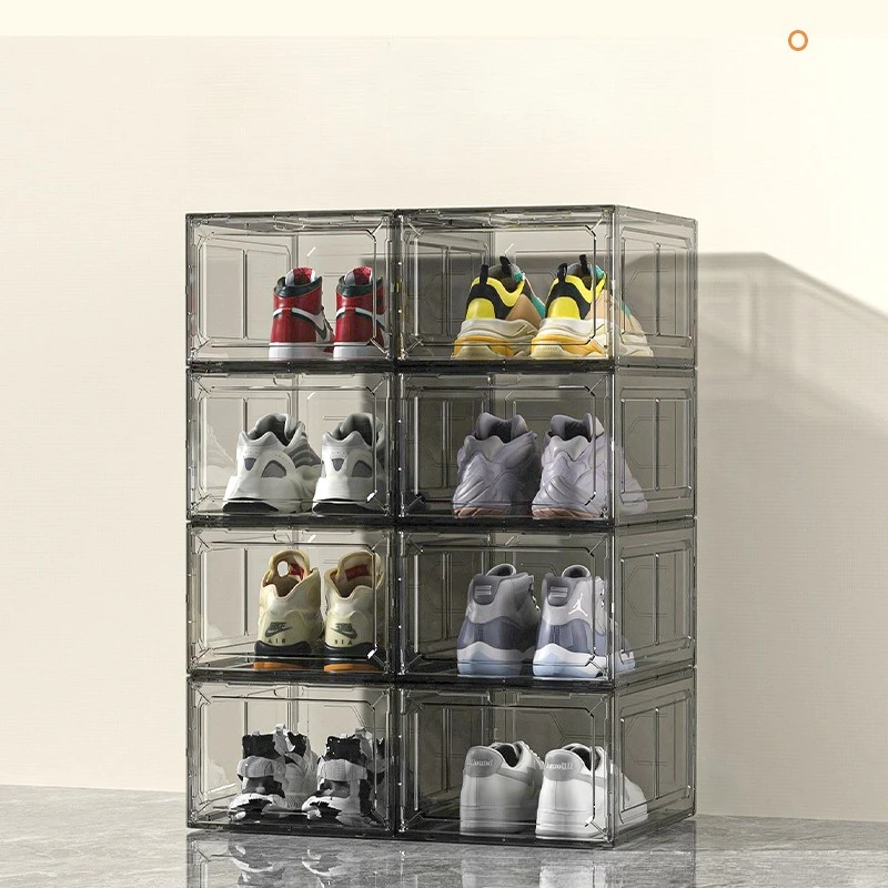 Clear Plastic Storage Box – Foldable Shoe Organizer, Under-Bed Container for Shoes, Cosmetics, Skincare, and Miscellaneous Items