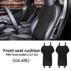 Car Seat Cushion Mats for Tesla Model 3 2017-2023 Breathable All Season Ice Silk Back Seat Pad Protector Cover Accessories
