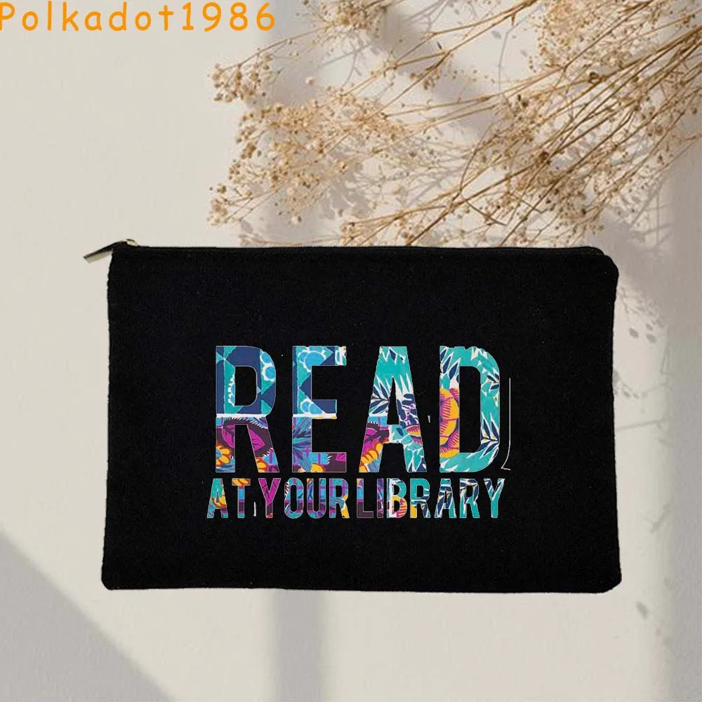 London Daunt Books Lover Cute Gifts Library Reading Bookish BOOKSHOP Canvas Cosmetic Bag Makeup Bag Key Pencil Case Zipper Pouch