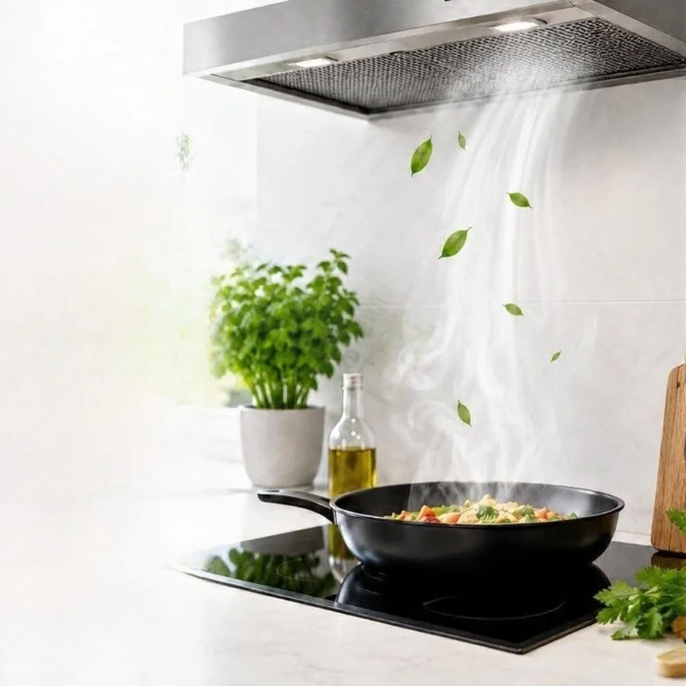 Activated Carbon Filter Cotton Set 2pcs for Range Hood Use Enhances Kitchen Air Purity and Minimizes Grease Accumulation
