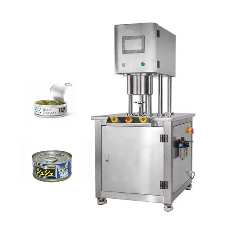 Semi Auto Vacuum  Filling Food Can Canning Seamer Dried Fruit Tin Can Sealing Machine