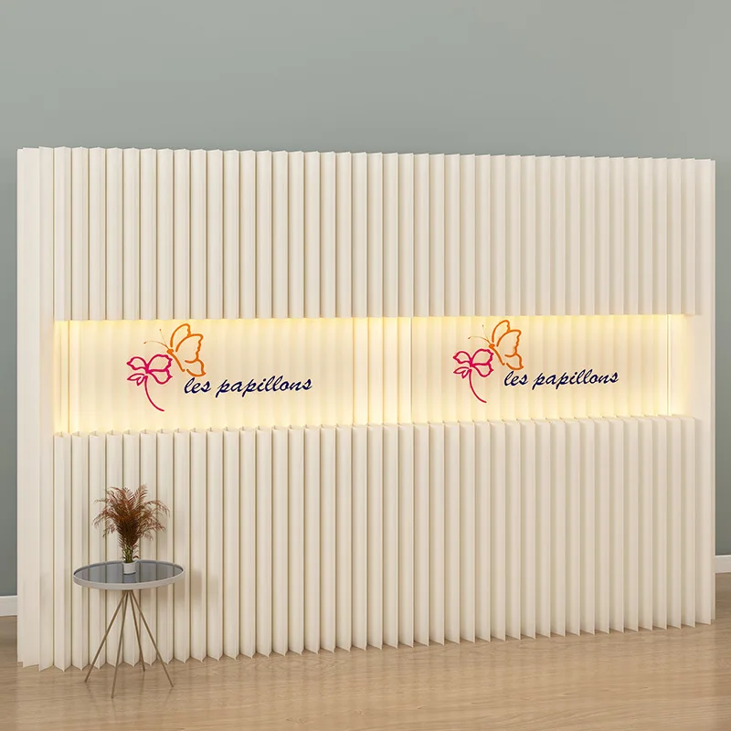 Room Divider Screen Office Hallway Partition Wall Live Stream Background Movable Wall Separator Paper Panel Shelf