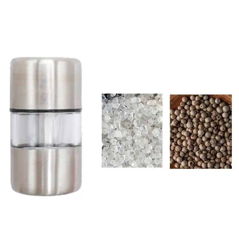 E8BD Salt and Pepper Grinder Seasoning Tool Stainless Steel Material Mini Grinder