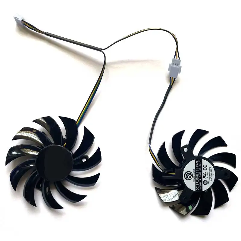 75MM 4PIN PLD08010S12HH 0.35A GPU Cooler Fan For MSI GTX 460/480/560/570/580/R5850/6790/6850/6870/6950 Twin Frozr Vision R9 270X