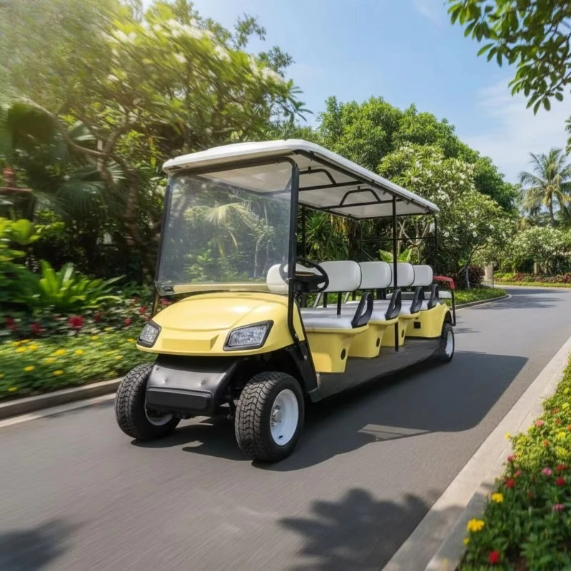 6 Passenger Retro Electric Golf Cart 6 Seater 7kw Lithium 72v 30-50Km/h 90km Range