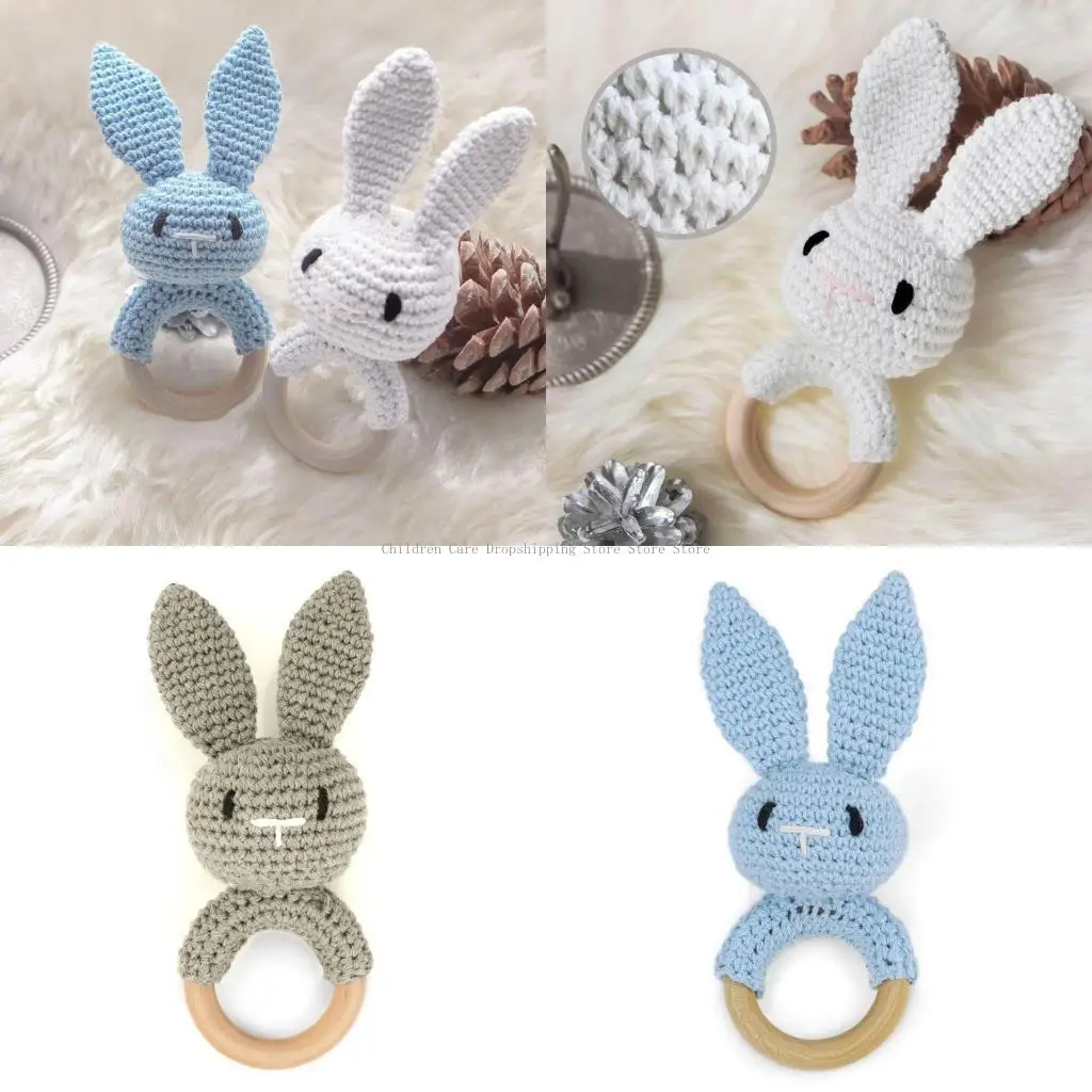 

Вязаное детское прощальное деревянное кольцо ручной работы BPA Бесплатное жевание для прорезывания зубов подарки игрушек