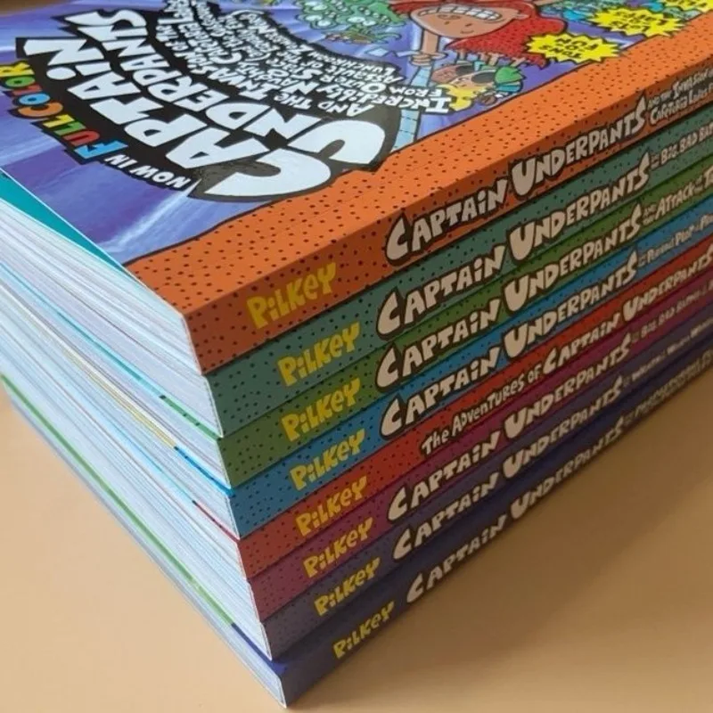 14 Books Full Color Set Captain Underpants Superman Funny English Storybook Children Reading Picture Book Kid Libreria