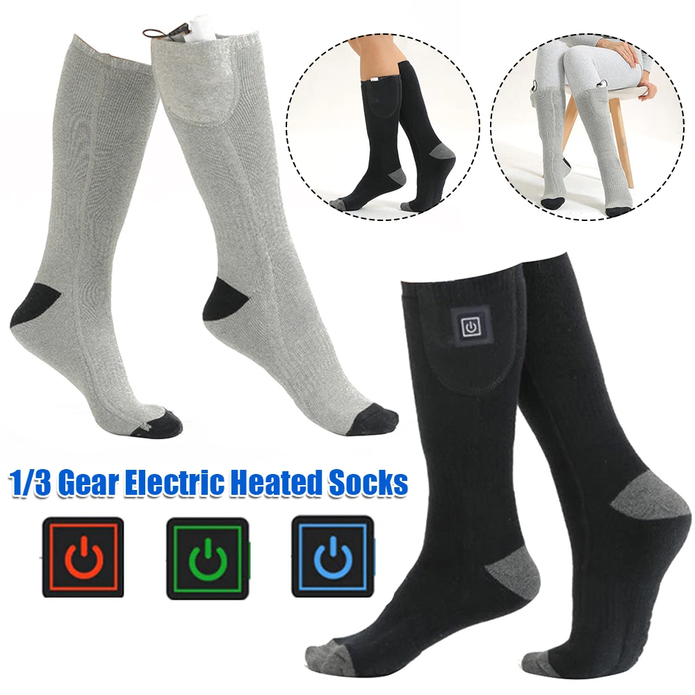 

Electric Heating Socks Fast Heating Warm Winter Socks Battery Powered Cold-Proof Skiing Sock Anti Slip for Outdoor Skiing Hiking