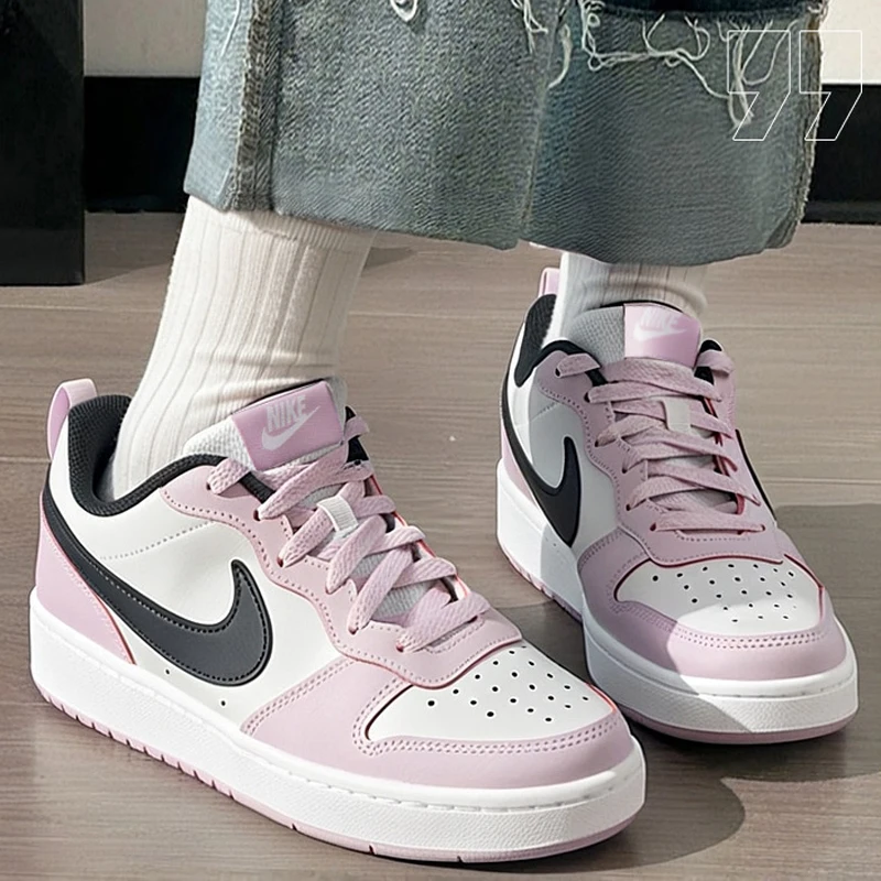 

Nike Women's Sneakers Court Borough Trendy Fashion Low-Top Sneakers Casual Shoes Bq5448-005
