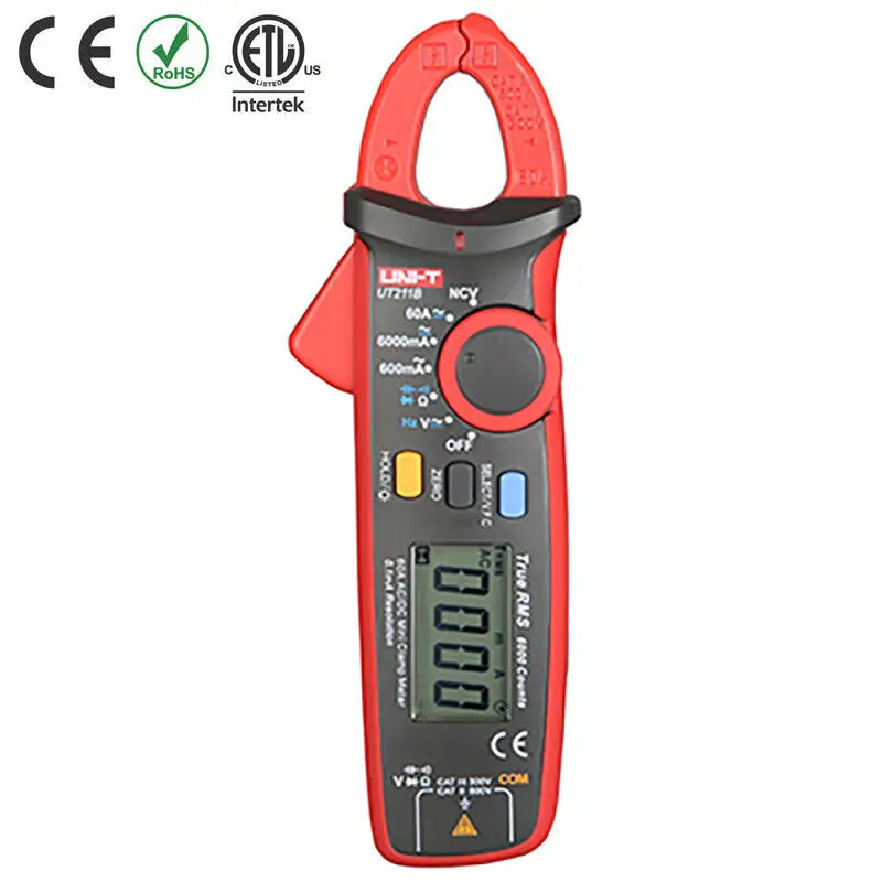 UT211B UNI-T Handheld True RMS Digital Clamp Meters V.F.C. NCV Test Zero Mode