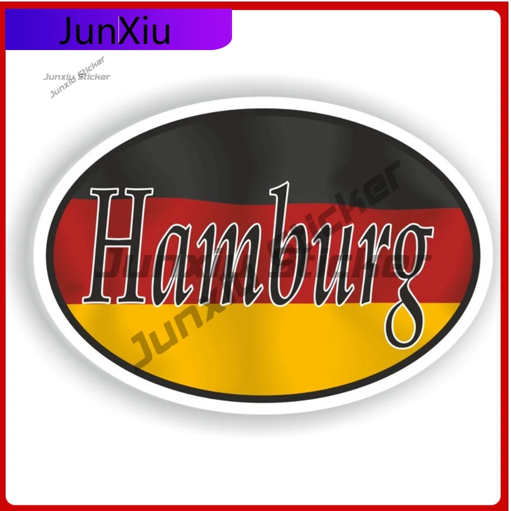 

Hamburg Germany City Oval Flag Sticker Scratch Cover Vinyl Decals Graphics Waterproof Decals V125 Motorcycle Stickers Suv Window