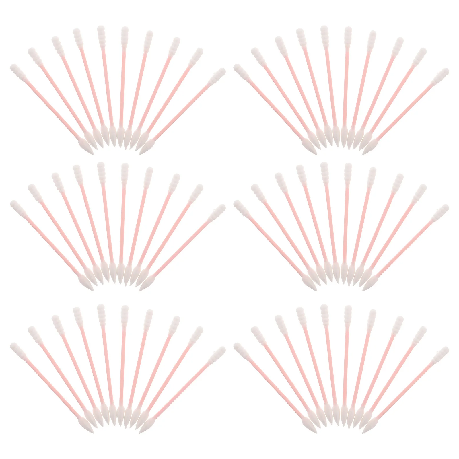 Tamponi di cotone monouso per trucco da 500 pezzi Punta a spirale Boccioli di pulizia di precisione Assorbenti delicati per unghie per manicure con pelle sensibile