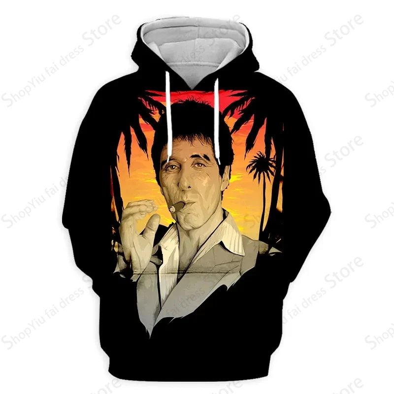 Movie Scarface 3d Print Graphic Hoodie Men Women Fashion Tony Montana Hoodies Sweatshirt Boy Coats Women Sweats Sports Tracksuit