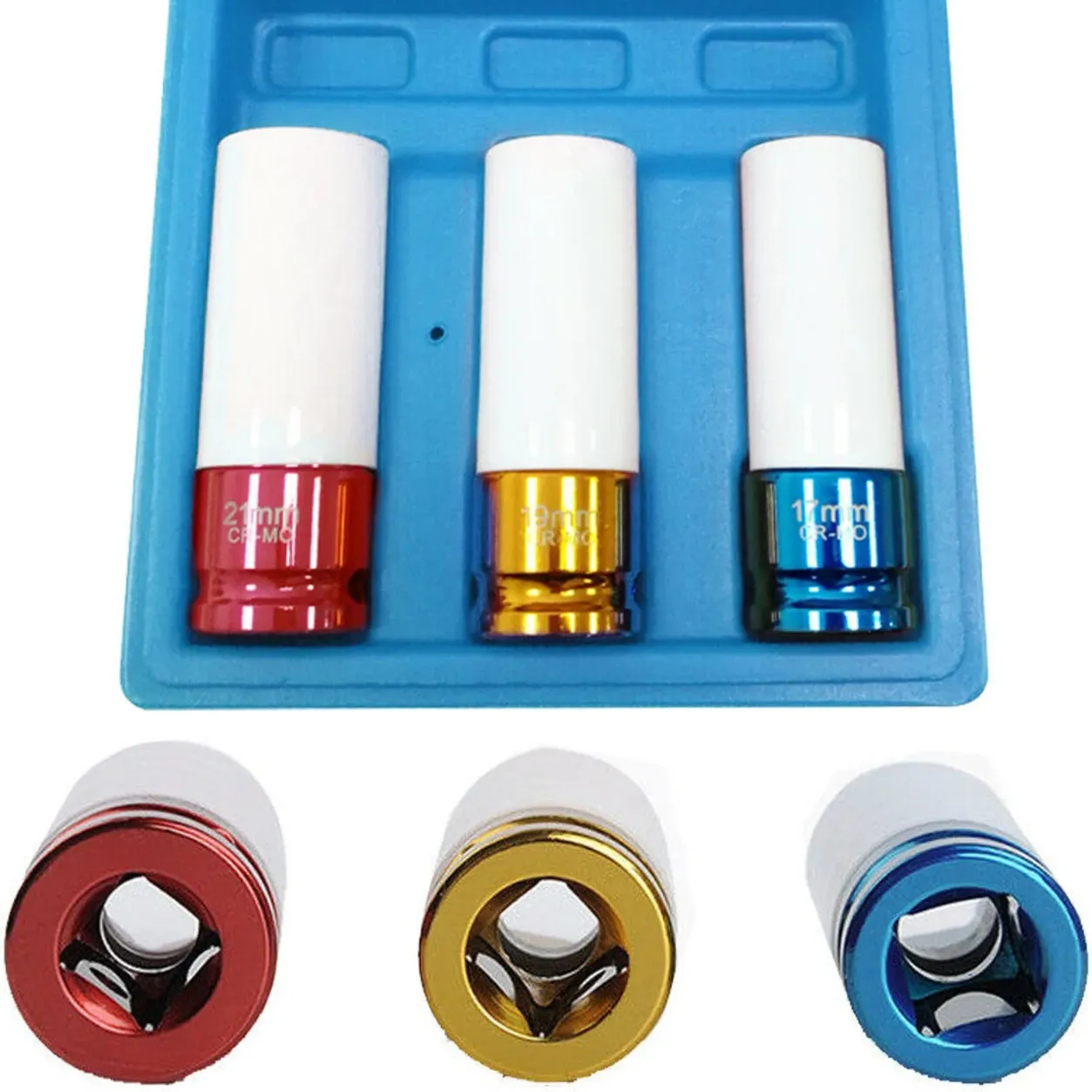 1/2 Drive 85L Extended Color Wheel Socket Pneumatic Impact Lug Nut Removal Sleeve