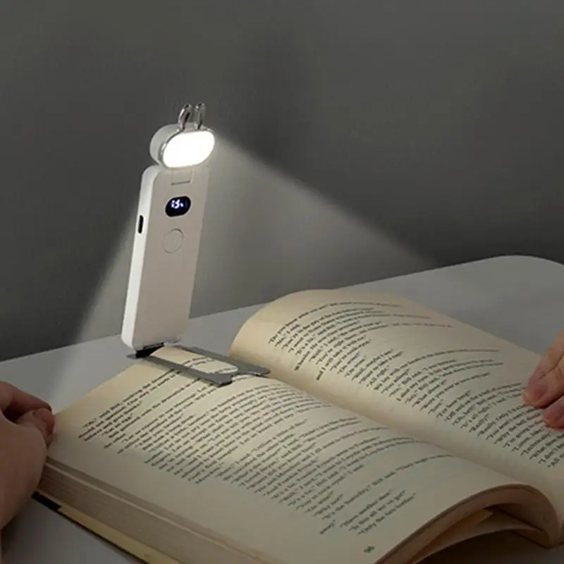 Book Light Clip On USB Reading Light For Book Lovers Eye Caring 3 Color Stepless Dimmable 80 Hrs Runtime Lightweight Clip On